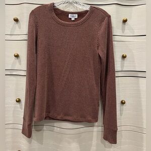 NWT Evereve Perry Washed Ribbed Top Size Small